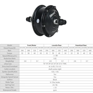 Hochgeschwindigkeits-bürstenloser Getriebe-Hub für Elektrofahrrad, E-Bike-Umwandlungskit, vordere Kassette und hintere Scheibe, 36 V, 48 V, 350 W, 500W, M2zemake 6 Hauptverkaufsfahrrad -Elektromotor -Kit - №3