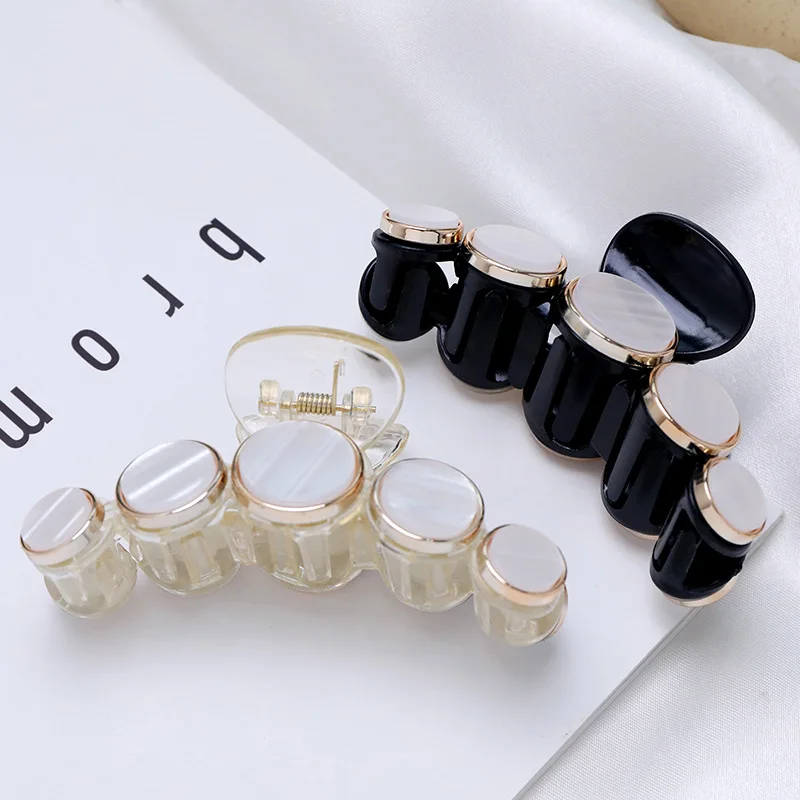 Jepit Rambut Besar Korea Klip Cakar Rambut Besar Pemegang Ekor Kuda Klip Rambut Jepit Rambut Hitam Aksesoris Rambut Mode untuk Wanita