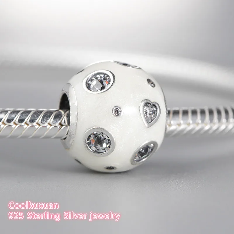 

Spring 925 Sterling Silver Pearlescent White Dreams Charm Beads Fit Original Pandora Charms Bracelet jewelry