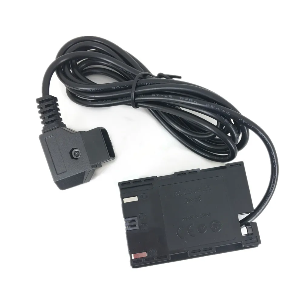 D-الحنفية إلى E6 الدمية البطارية تيار مستمر مقرنة مهائي كابلات الطاقة ل كاميرا كانون سمولهد كما LP-E6