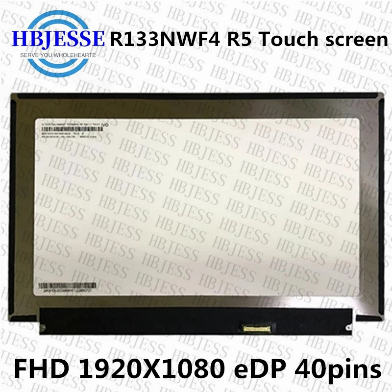 Original 13.3'' LCD Touch Screen B133HAK02.2 R133NWF4 R5 For Lenovo ThinkPad X395 X390 X13 L13 Gen 2 20NL 20NM 20Q0 20Q1