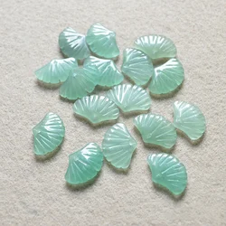 5pc Carved Ginkgo Leaf Gem Stone Loose Bead Natural Stone Beads For Jewelry Making Components DIY Accessories 22x 15mm DYL0108