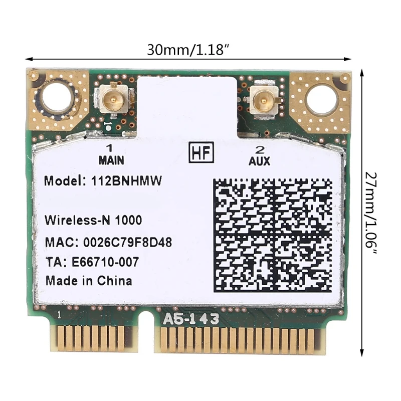 D7YC For Centrino Wireless-N 1000 Wifi Link1000 112BNHMW 300Mbps Half Mini Pci-e Wireless Card