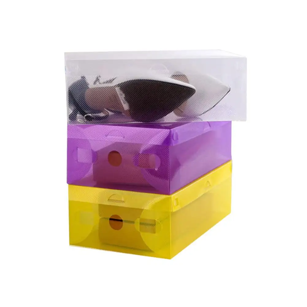 Transparent Shoes Display Box Dust-proof Stackable Drawer Shoes Storage Box Container Organizer