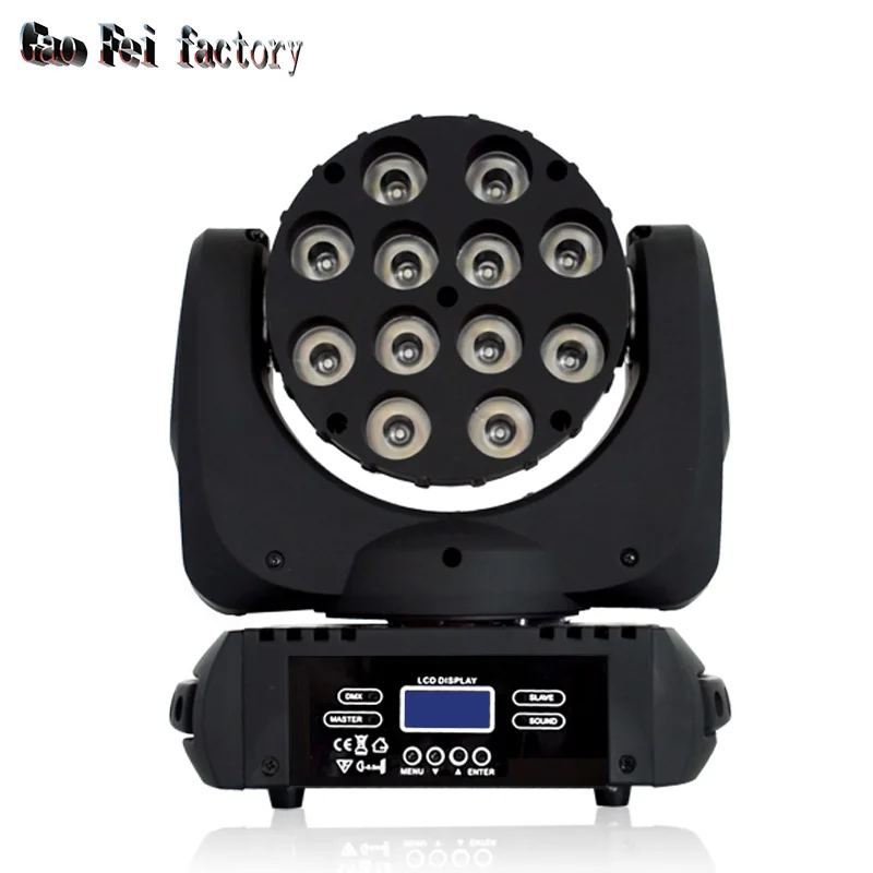 Moving Head LED Wash 12X12W RGBW 4In1 Beam DMX Light With 16Chs Rotating Lamp Stage Mobile Lighting For Party Show Disco Wedding