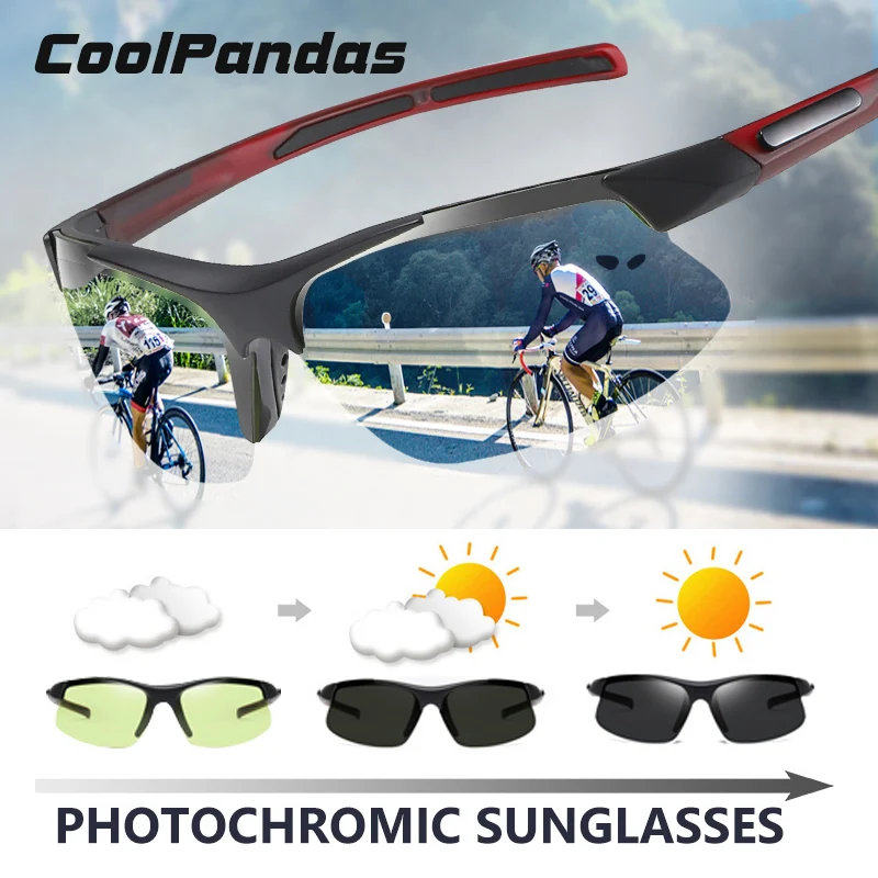 

CoolPandas Cycling Glasses Polarized Photochromic Sunglasses For Men Outdoor Sports Glasses MTB Women Goggles occhiali ciclismo