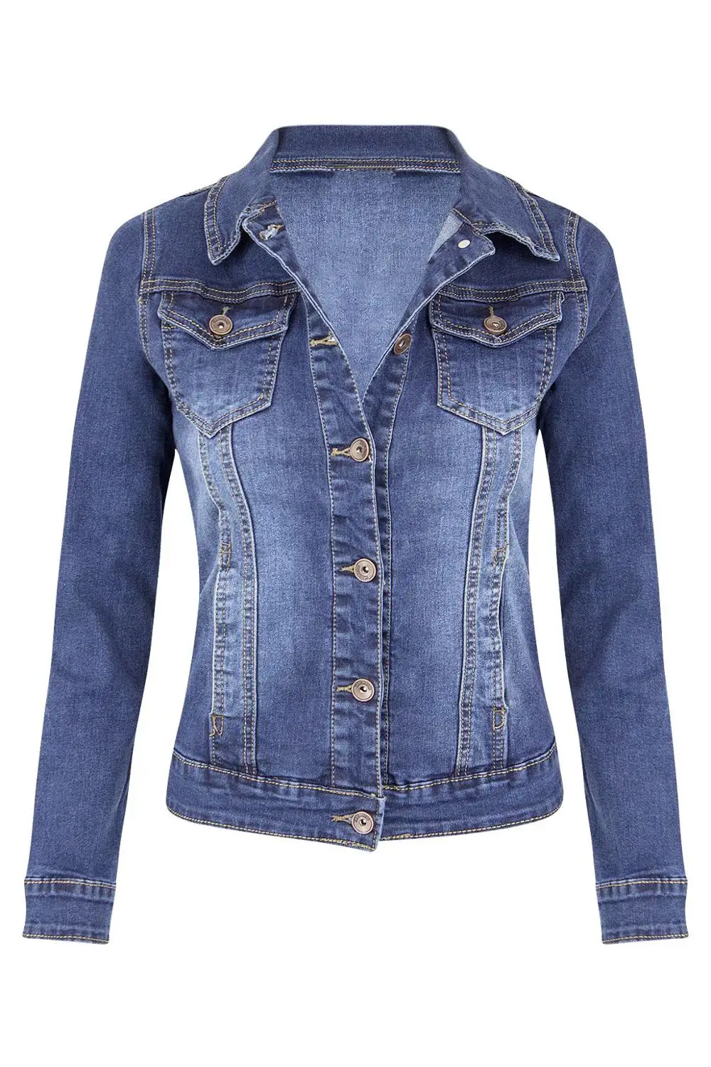 Veste en jean slim et extensible pour femme, manteau à manches longues, à la mode, vêtements de printemps et d'automne, Offre Spéciale, S-2XL, nouveauté