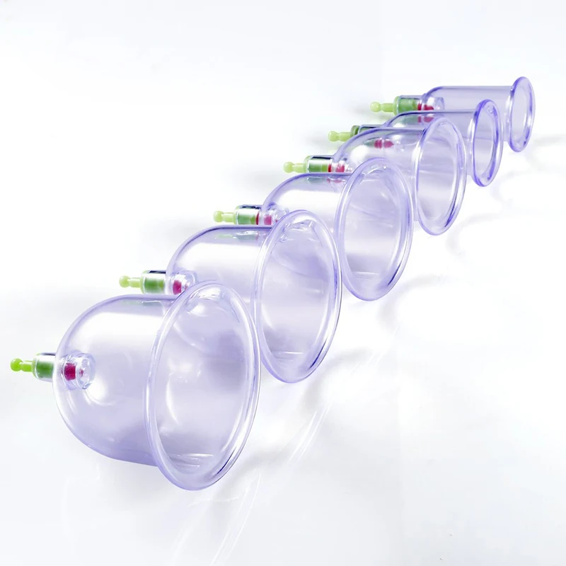 Effective Health Care 12 Cupping Cups Household Vacuum Cans Suction Therapy Device Back Body Massage anti-cellulite massager Set