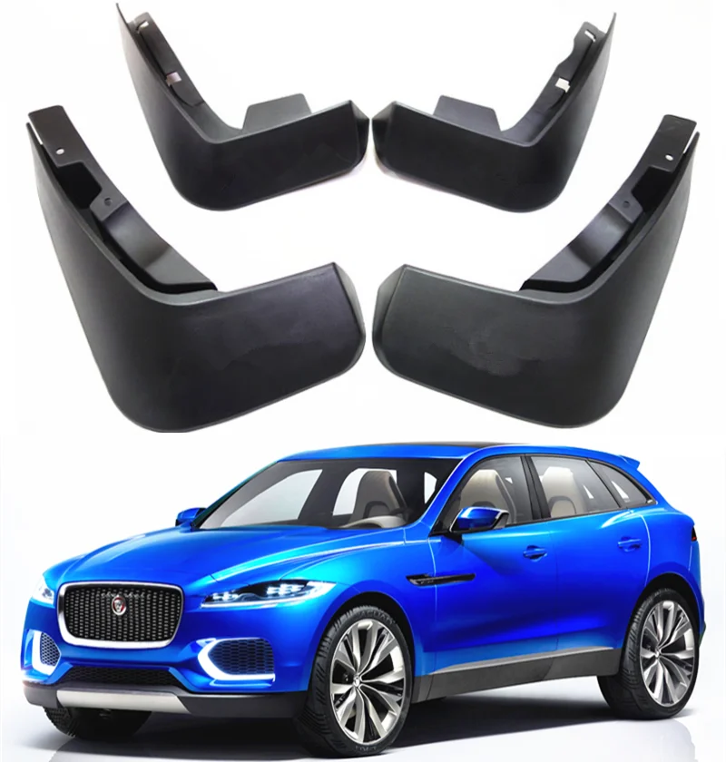 Fender Mudguards Mud Guards For JAGUAR F-PACE FPACE 2015 -2019 2020 4pcs Mud Flaps Mudflaps Splash Guards Mud Fender Accessories