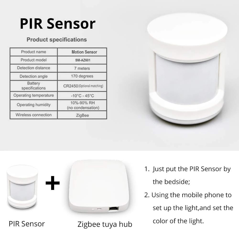 UseeLink Smart Home Automation Scene Security Alarm Kit Zigbee Hub PIR Sensor Door Sensor Temperature and Humidity Sensor Tuya