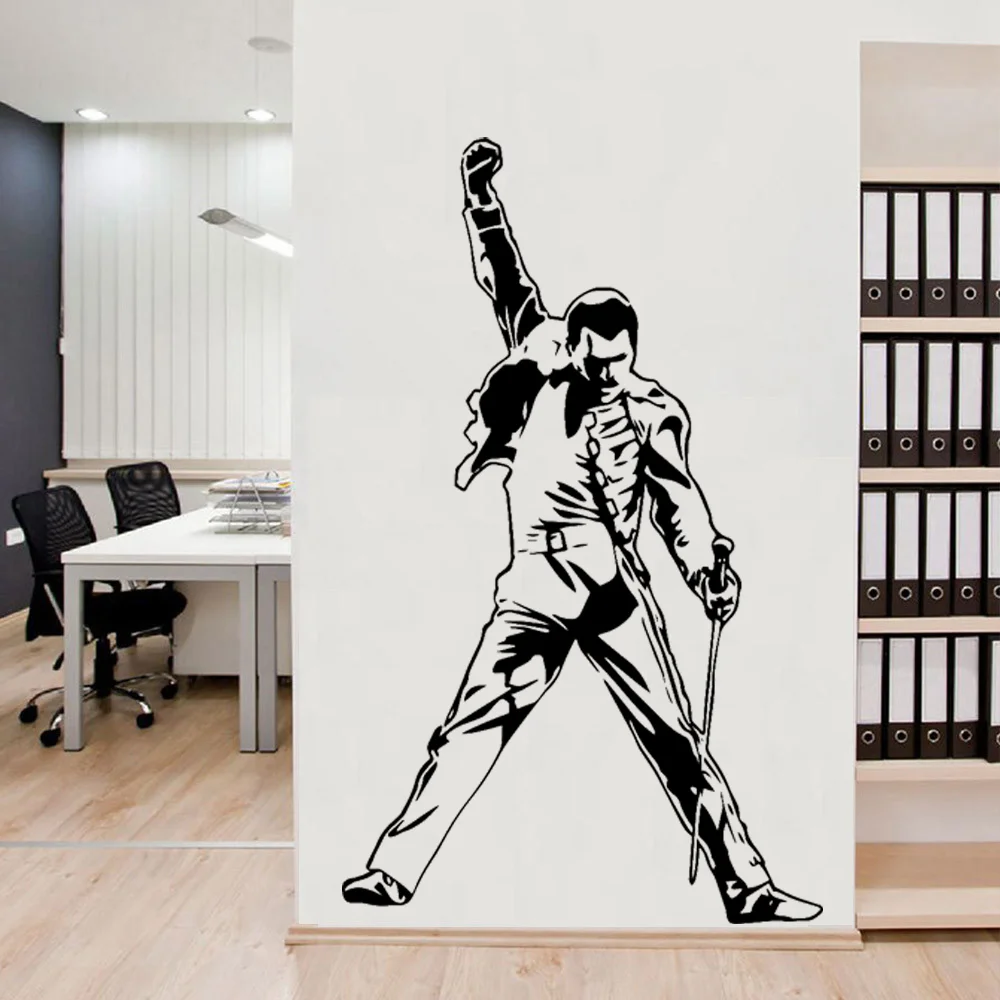 Vintage Freddie Mercury Queen Band Music Rock Vinyl Stickers Wallpaper For Room Decoration Bedroom Livingroom Wall Decor