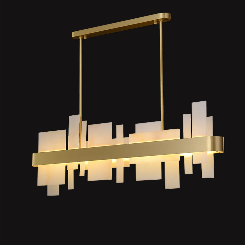 New Modern Chandelier lighting For Dining Room Creative Design LED Hanglamp Kitchen Island Rectangle Lighting Fixtures