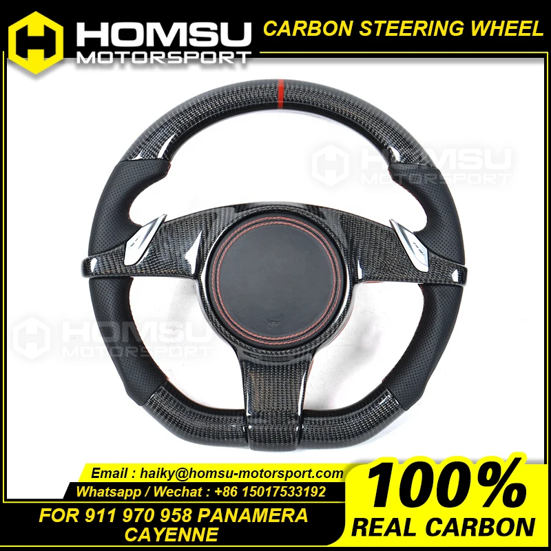 Custom alcantar carbon fiber steering wheel For porsche 911 970 958 panamera cayenne racing wheel convertible