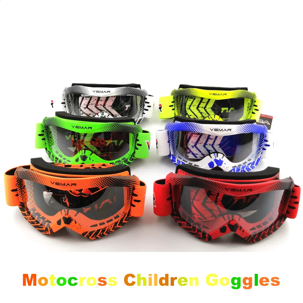 Vemar Motorcycle Glasses Kids Child Motorbike Racing Goggles MX MTB Off-Road Dirt Kid Bike For Motocross Helmet Gafas view 2