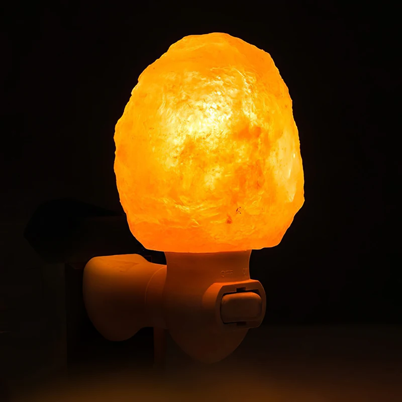 

Himalayan Mineral Rock Salt Lamp LED Crystal Night Light Negative Ion Air Purification Relax Hypnosis Bedroom Bedside Study lamp