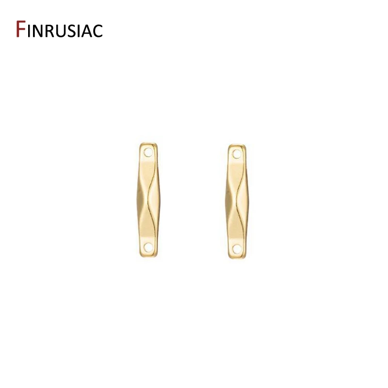 DIY Jewelry Supplies 14K Gold Plated Small Stick Charms Connector Accessories For Jewelry Making Components