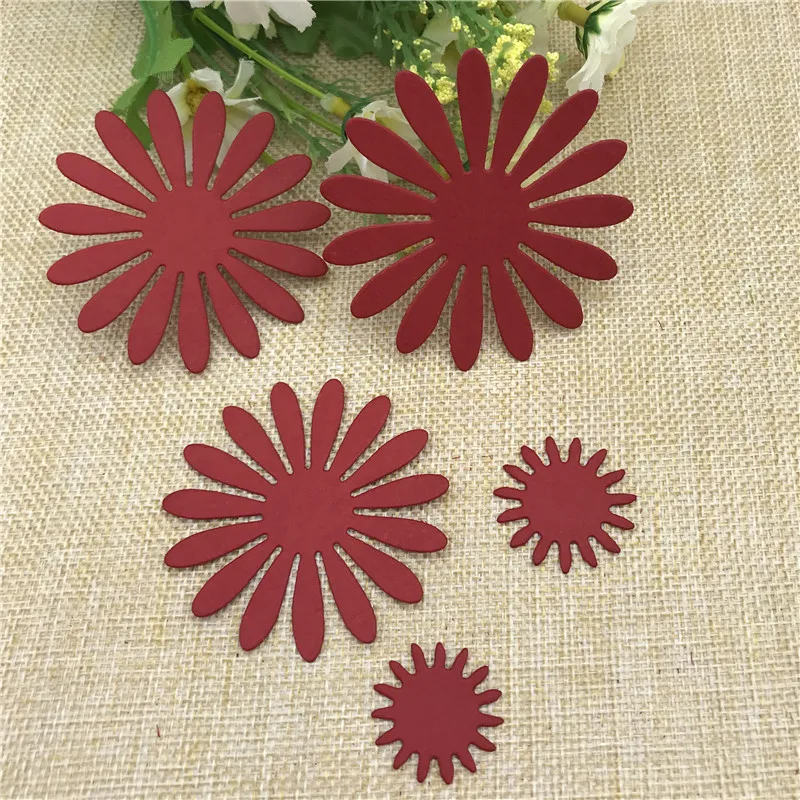 5 Pcs Craft Dies FlowerMetal Cutting die keychain shaker Heart Paper Key Chain Scrapbook Paper Craft Card Punch Art Knife Cutter