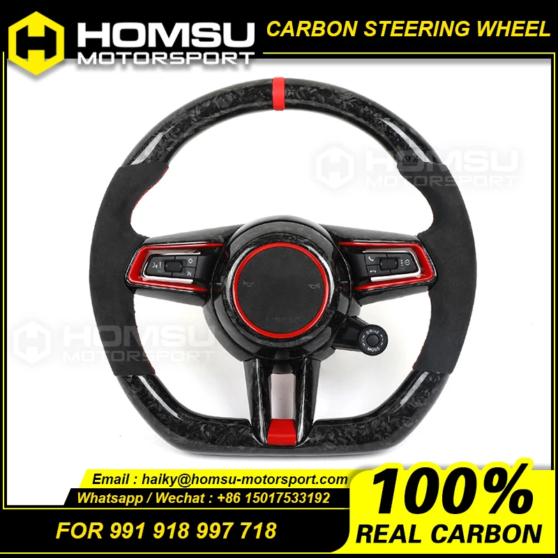 

For poesche Macan Panamera Cayenne 991 918 997 718 Carbon Fiber Steering Wheel 2015-2018