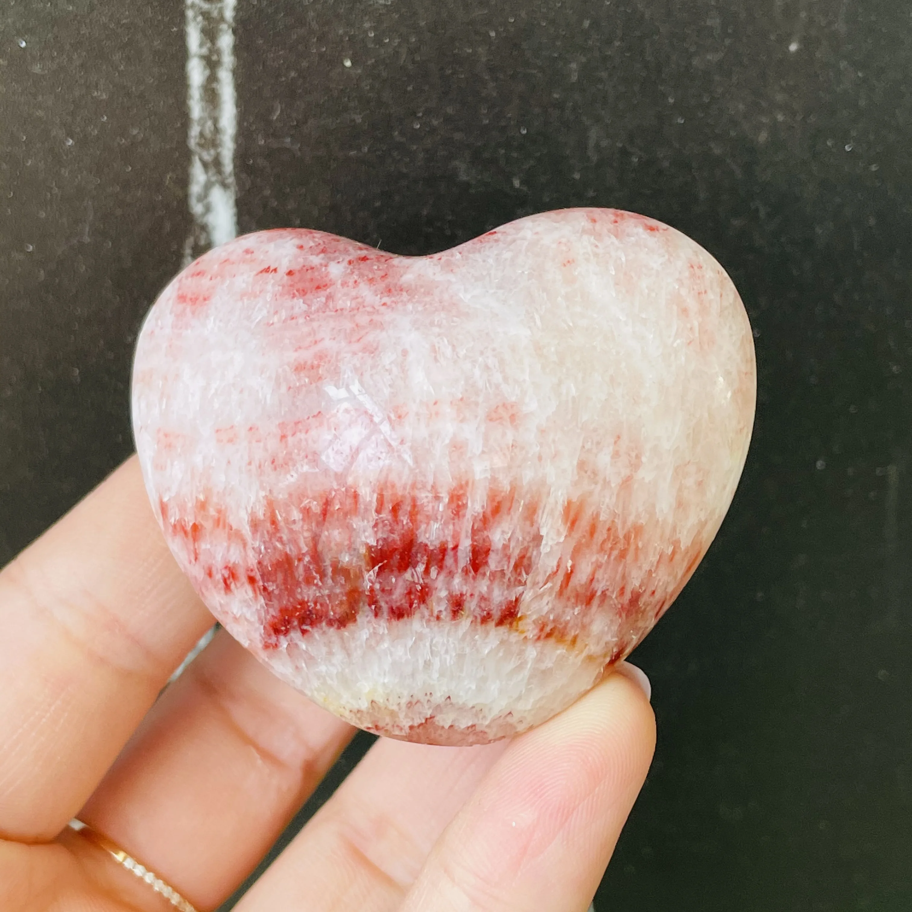 Natural Rhodochrosite Quartz heart Healing Pork Stone Crystal Treatment Crystal Decor