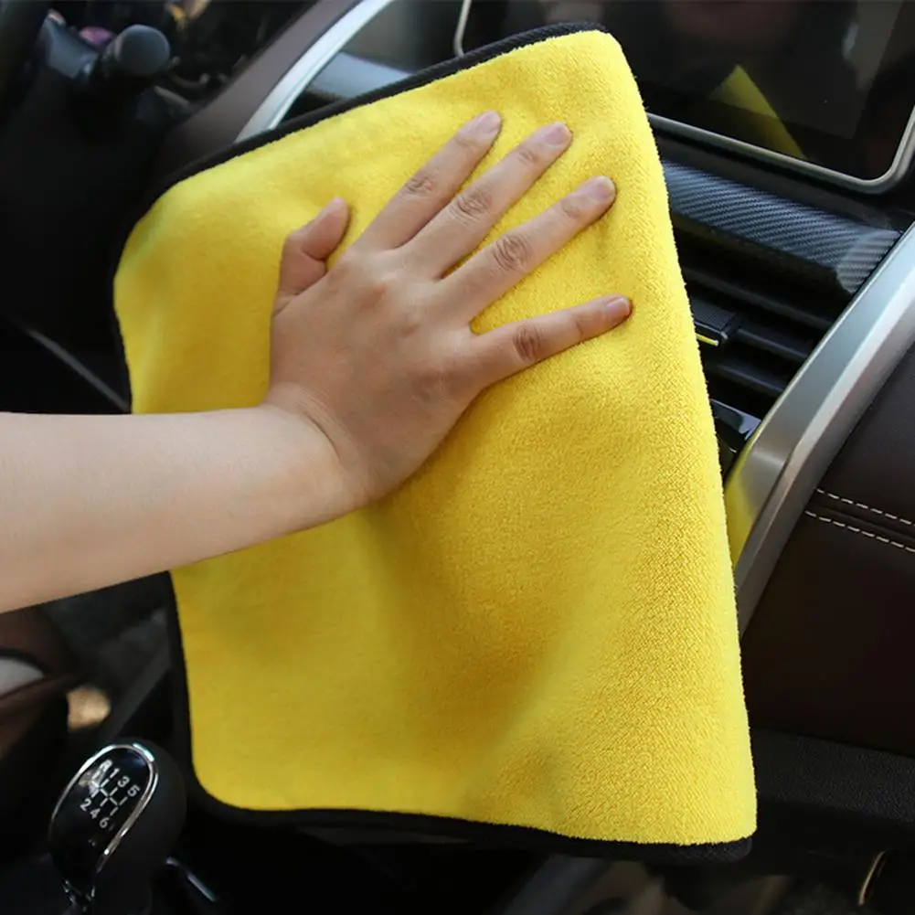 Car Care Cleaning Drying Cloth Wax Polishing Doubled Sided Thick Kitchen Washing Towel Wash Sports Quick dry Solid Color Towel