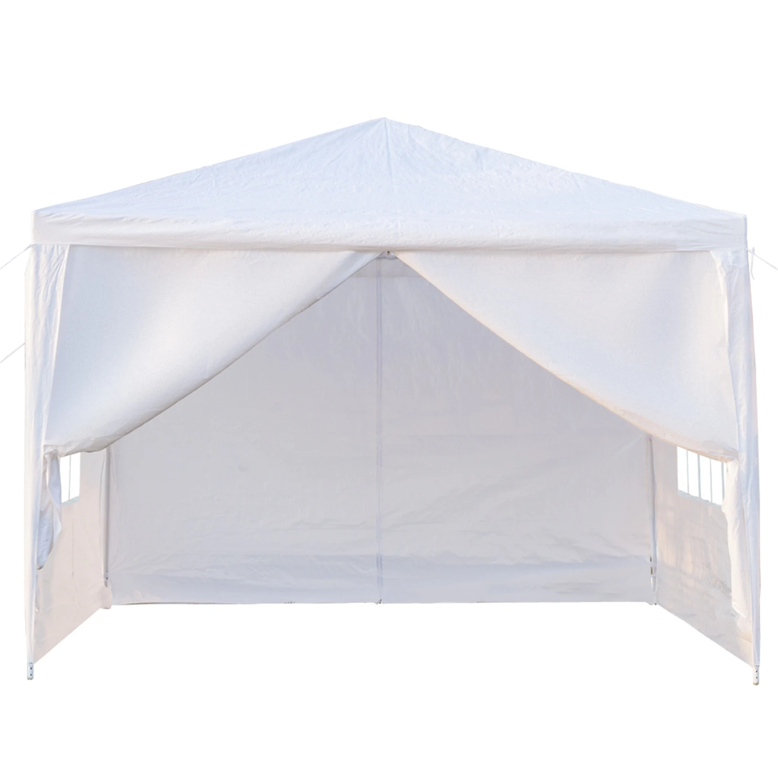 3 x 3m Four/ Three Sides Portable Waterproof Tent with Spiral Tubes White Wedding Tent Camping Tent Party Tent