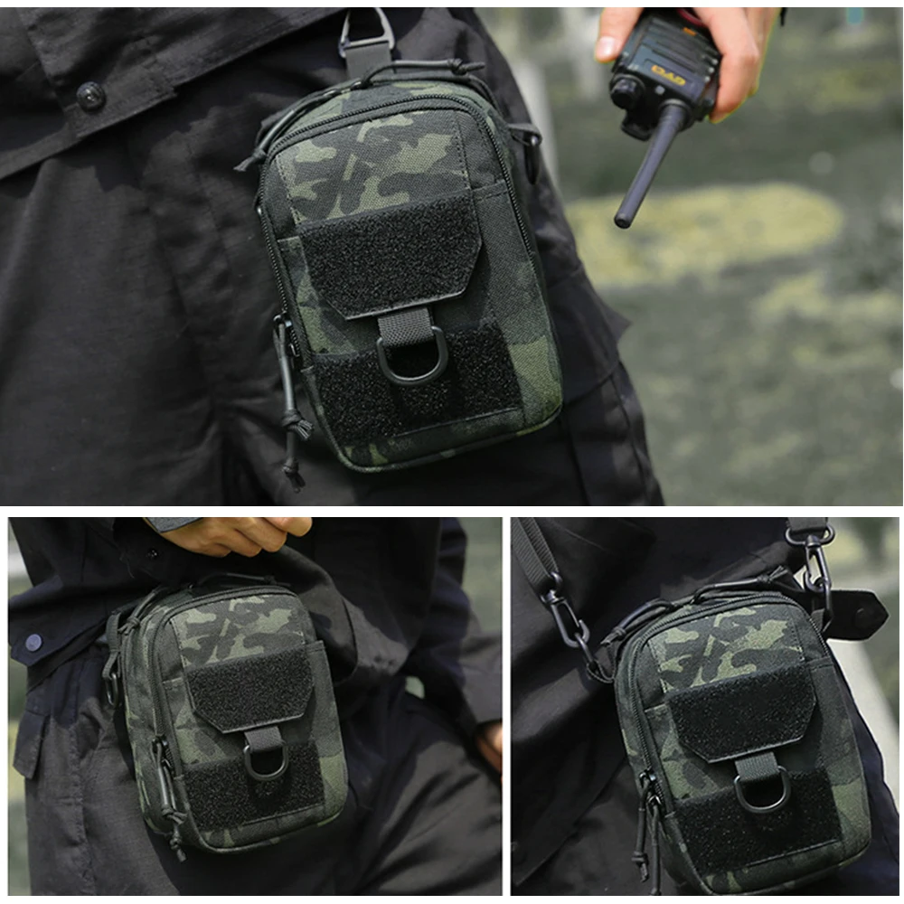 Outdoor Tactical Molle Backpacks Camping Bag Pouch Belt Waist Backpack Sport Running Pouch Travel Shoulder Crossbody Bags  X220D