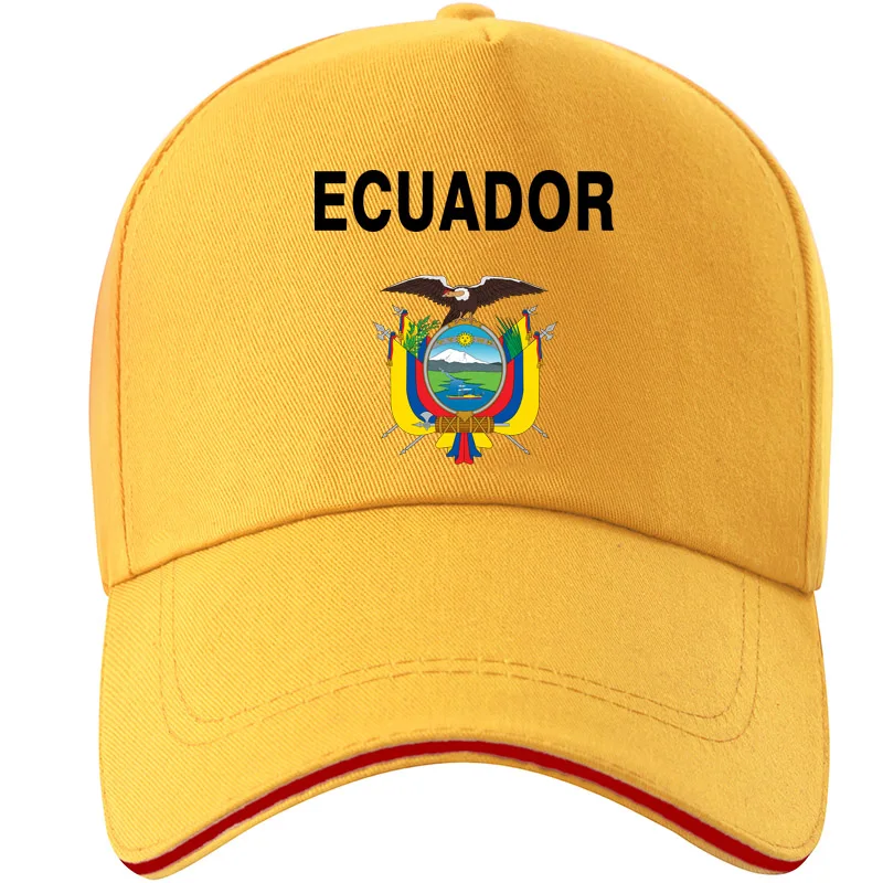 

ECUADOR hat youth free custom made name number ecu cap nation flag ec spanish Ecuadorian college print photo baseball cap