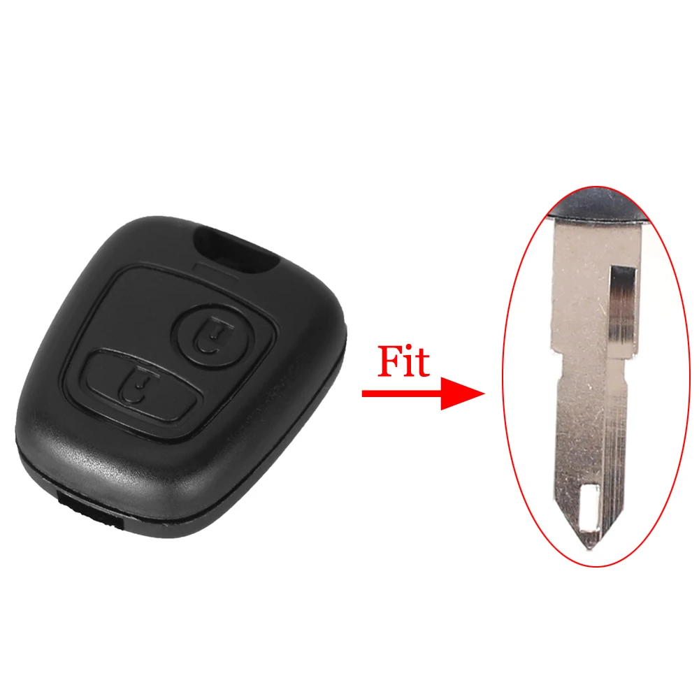 KEYYOU Key Shell For Peugeot 107 207 307 407 406 806 For Citroen C1 C2 C3 C4 C5 Picasso Berlingo Saxo 2 Button Remote Key Case