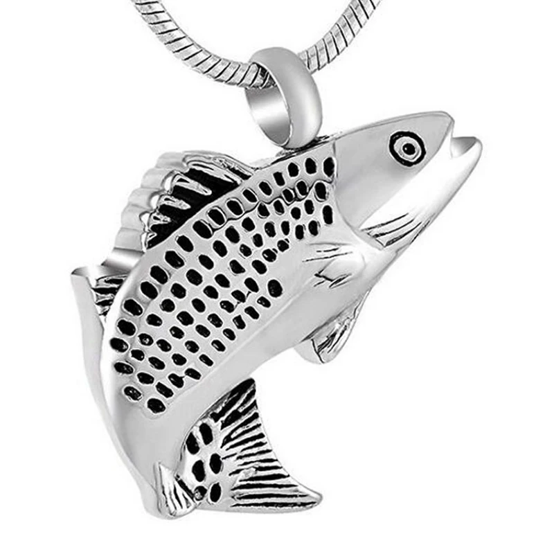 

5pcs/lot Stainless Steel Fish Pendants Cremation Charms Memorial Ashes Urn DIY Jewelry Makings Accessories