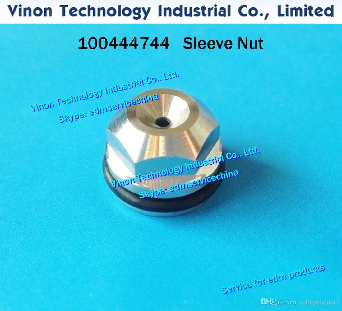 

(2pcs) 100444744 edm Sleeve Nut ID=3.4mm for Upper Wire Guide for Robofil 290,310,510,690 Charmille edm parts Cap nut 100.444.7