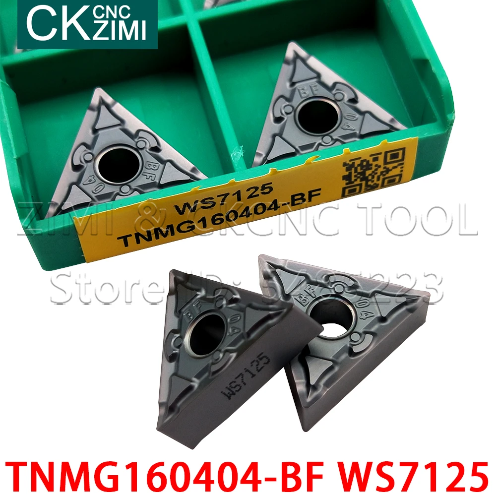 TNMG160404-BF WS7125 Hartmetall Drehen Einsätze CNC Drehmaschine Klinge Schneiden Werkzeuge Halter hohe qualität TNMG 160404 für edelstahl