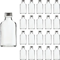 flask glass bottles  screw caps for wine, whisky or spirits bottles