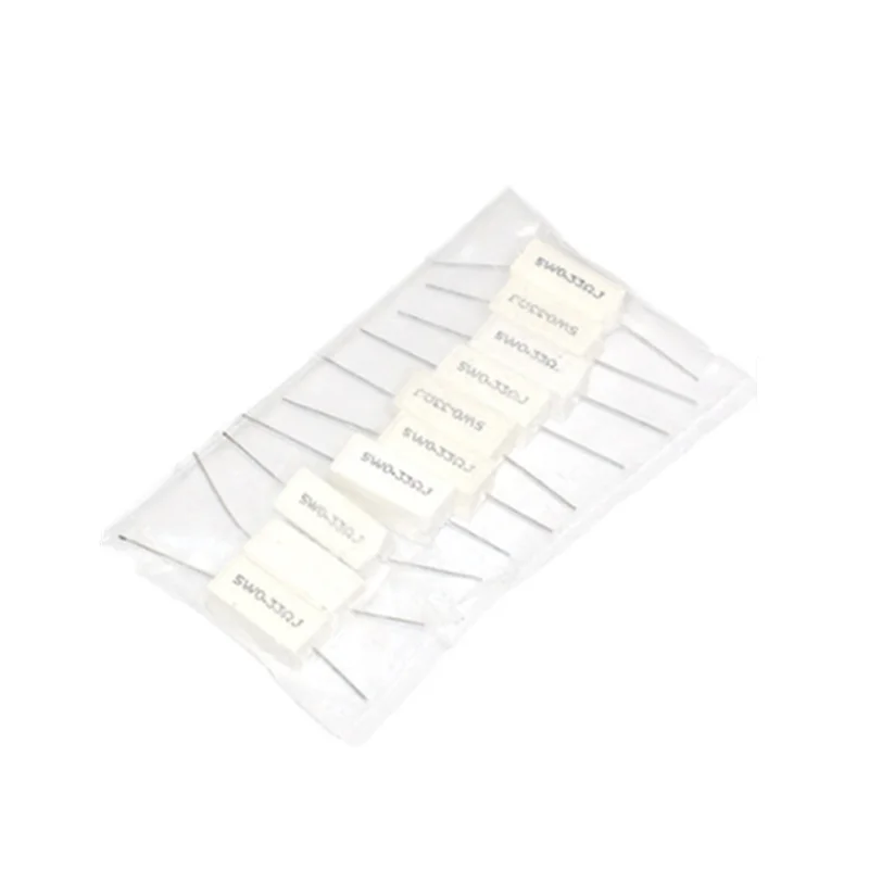 10pcs 5W 5% Cement Resistor Power Resistance 0.1 -10K 0.01R 0.1R 1R 10R 100R 0.22 0.33 0.5 1 2 8 10 15 100 1K 10K ohm BPR56