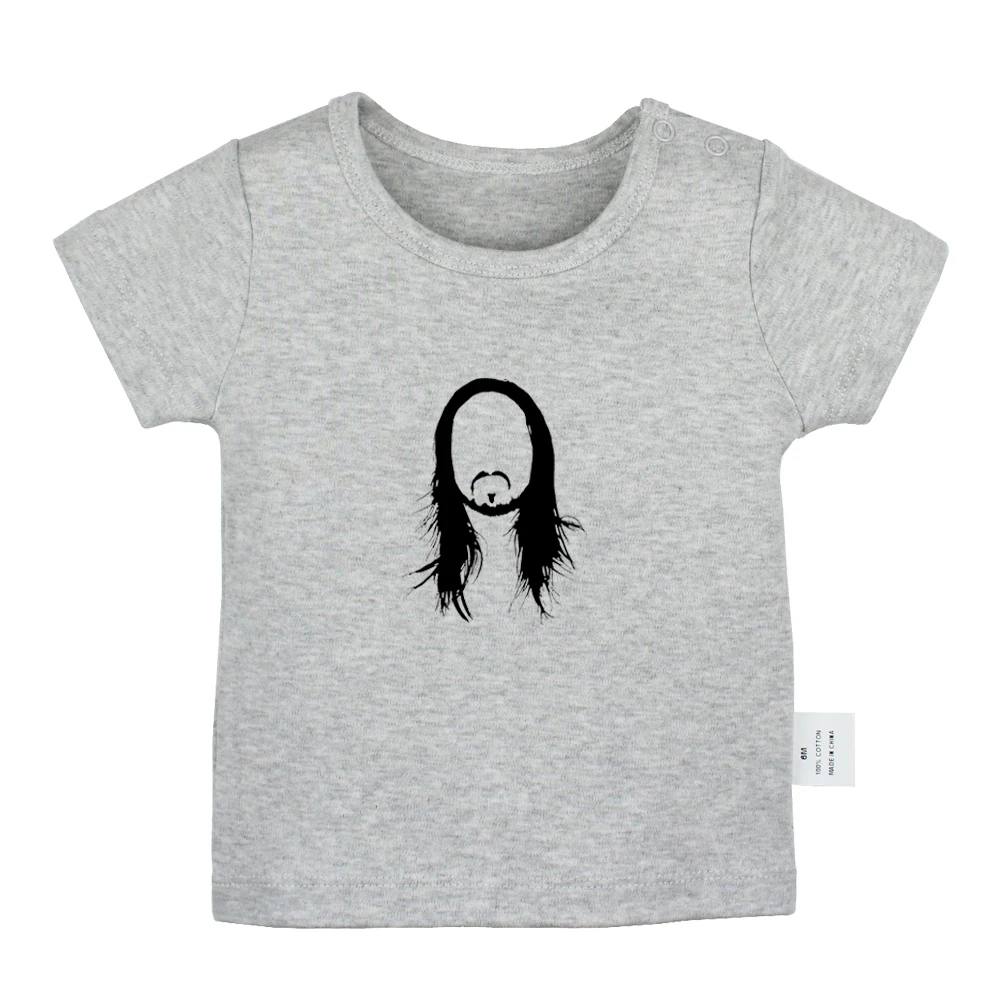 

Steven Hiroyuki Aoki Steve Aoki Silhouette Music Inspired Baby T-shirts Toddler Graphic Solid Color Short Sleeve Tee Tops