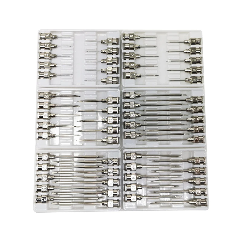 10 Pcs/Boxs Farm Animals Stainless Steel Dispensing Needle Syringe Small Veterinary Supplies High-quality Injection Needles