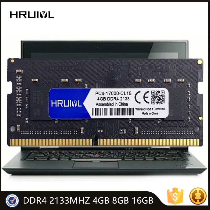 

HRUIYL DDR4 SODIMM 2133MHz 8G 16G 4GB Laptop Memory RAM PC4 17000S 1.2V DRAM 260 Pin Intel Game Notebook Memoria Sticks New