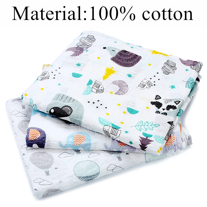 Bigger Size Muslin 100% Cotton Baby Swaddles Soft Newborn Blankets Baby Bath Towel Gauze Infant Wrap Sleepsack