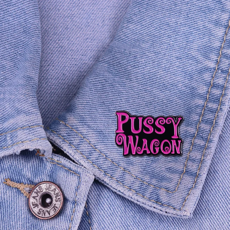 Pussy Wagon Enamel Pins Brooch Collecting Alloy Lapel Badges Men Women Fashion Jewelry Gifts Adorn Backpack Collar Hat