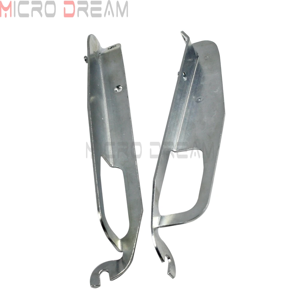 2pcs Chrome Batwing Inner Front Fairing Support Brackets For Harley Electra Glide Street Glide Tri Glide Ultra Classic FLHT FLHX