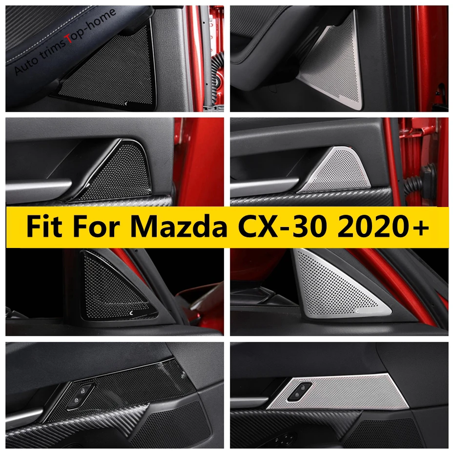 

For Mazda CX-30 2020 2021 2022 Front Pillar A Column Roof Horn Hood Speaker Sound Decor Frame Sequins Cover Trim Car Accessories