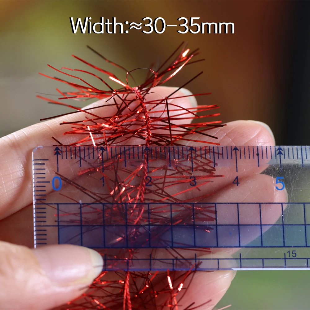Bimoo 8packs 3.5cm Width Long Hair Ice Chenille Crystal Flash Fly Tying Material for Saltwater Streamer Fly Marabou Jig Lure