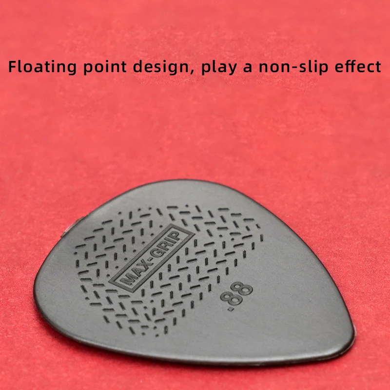 Dunlop-Pick. 449R MAX-GRIP rutschfeste Akustikgitarrenplektrum aus Nylon. Dicke 0,6/0,73/0,88/1,00/1,14/1,50 mm.