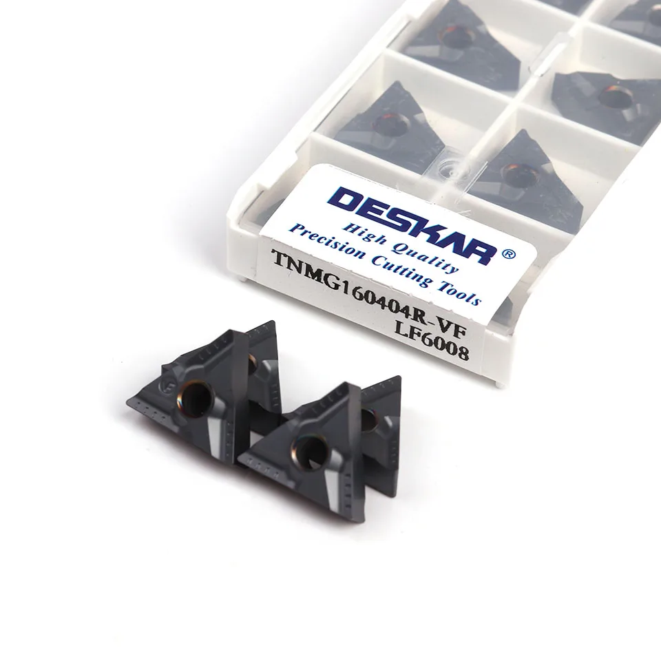 Deskar-cnc Torno Ferramenta Usada para Cortar Carboneto Insere Liga Insere Original Tnmg160404 Tnmg160408 ma R-vf L-vf Lf6008