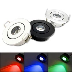 Dimmable 1W 3W Mini Round High Power LED Recessed Ceiling Down Light Lamps Spotlight for Living Room Cabinet Bedroom 85-265V