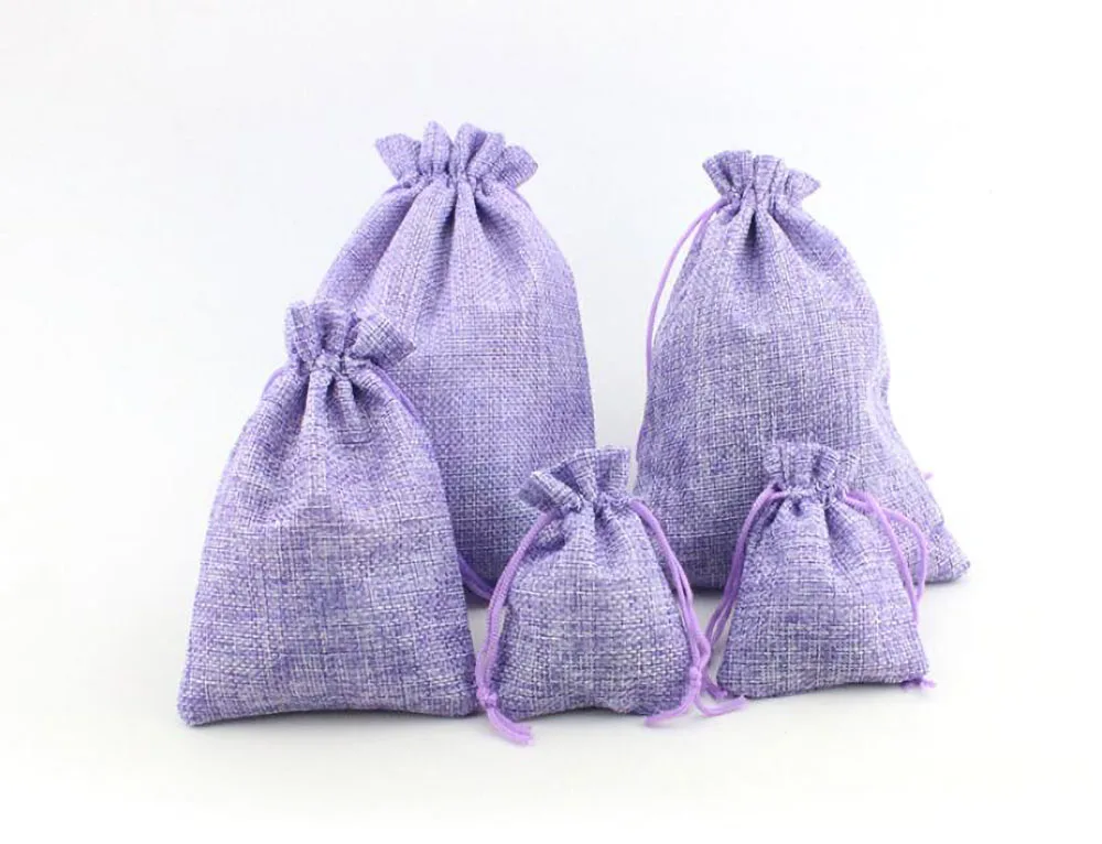 7x9/8x10/10x14/13x18 50Pcs/Lot Jute Bag Natural Burlap Bag Gift Pouch For Earring Bracelet Jewlery Packing Bag Can Print Logo