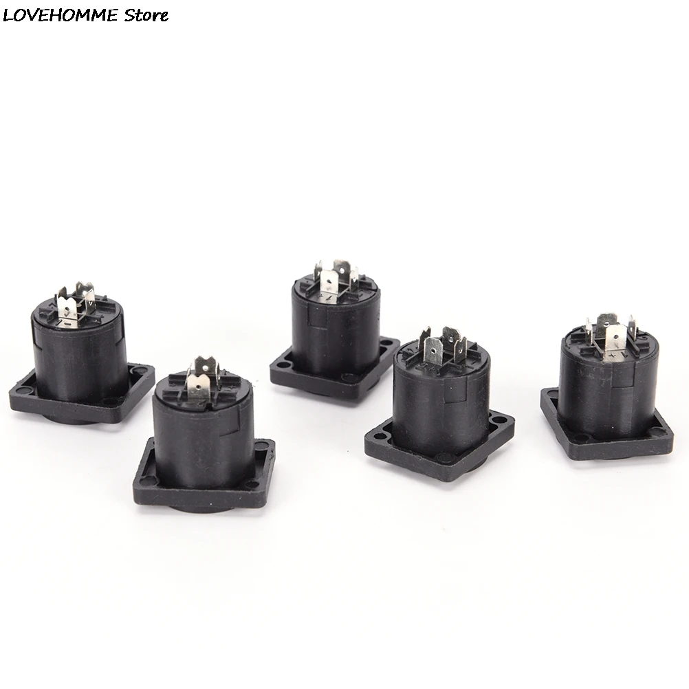 10pcs/lot  4 Pin Speakon Female Jack Socket Connector Audio Loudspeaker Amplifier Converter For PA Amplifier Cable