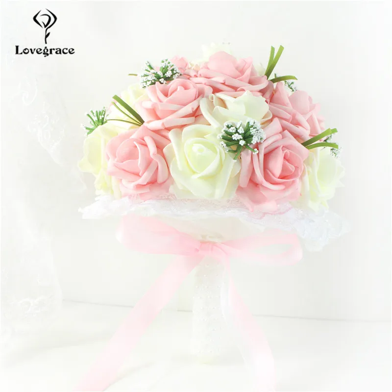 European Retro Beautiful Roses Eucalyptus Leaves Artificial Flowers for Home Wedding Decoration Accessories 3 Bouquets