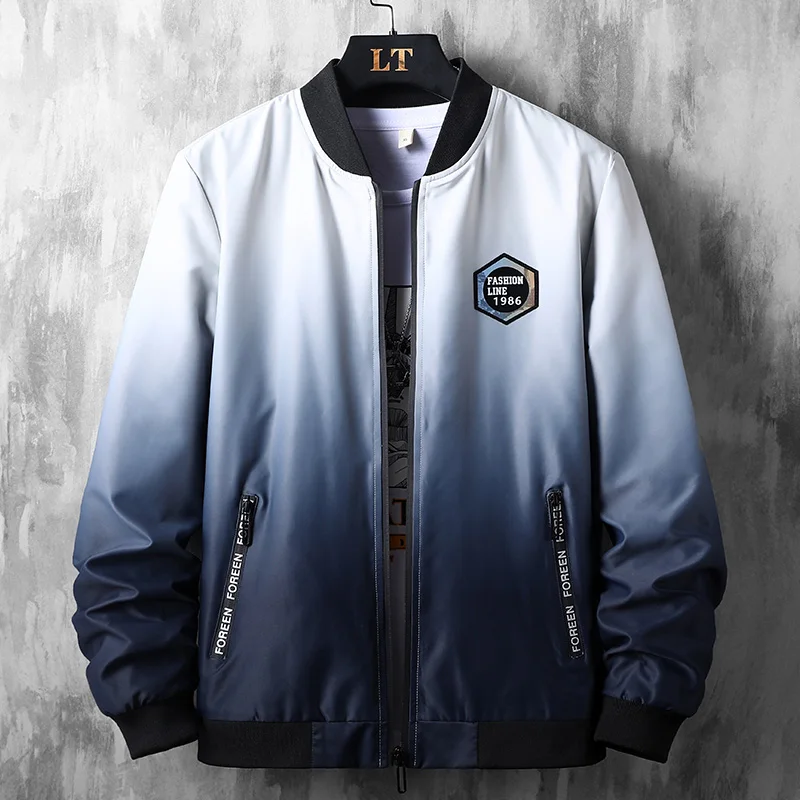 

Jacket Men Spring Summer 2020 Gradient Overalls Oversize Blouses 8XL Youth Popular Logo Jackets Casual Fashion Printed Clothing