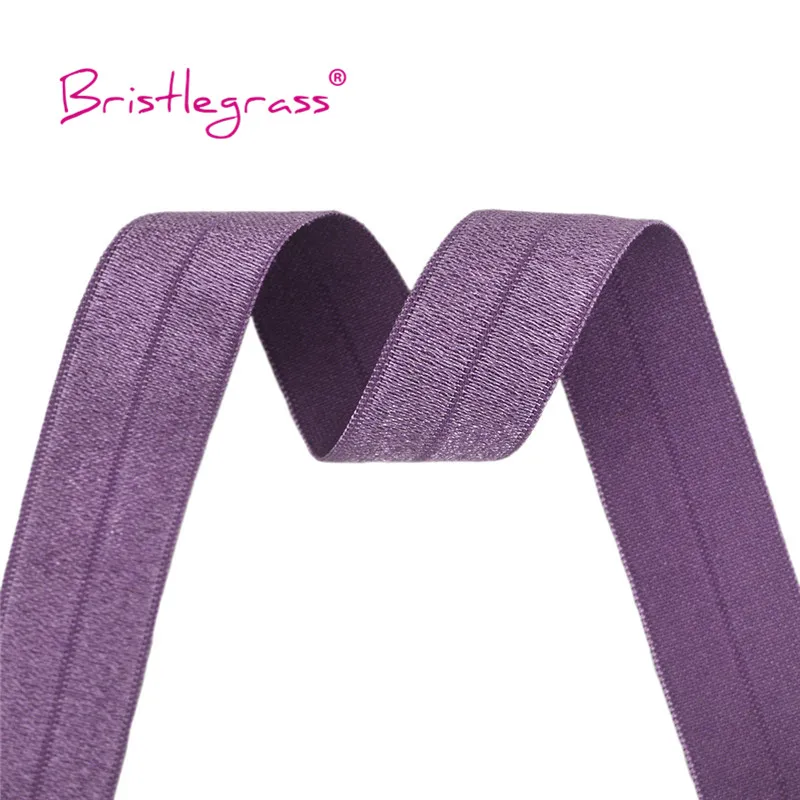 BRISTLEGRASS 2 5 10 Yard Solid Shiny FOE Fold Over Elastic 3/4\