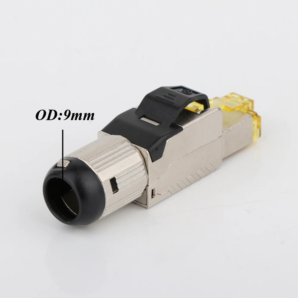 High-End-Werkzeug, kostenloser, einfacher Jack-Abschirmung, RJ45-Metalldruckguss-Feldanschlussstecker, Cat 7, Cat 8, 22–24 AWG – Detail 9